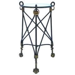 Brass and Metal Ball and Claw Drinks Table