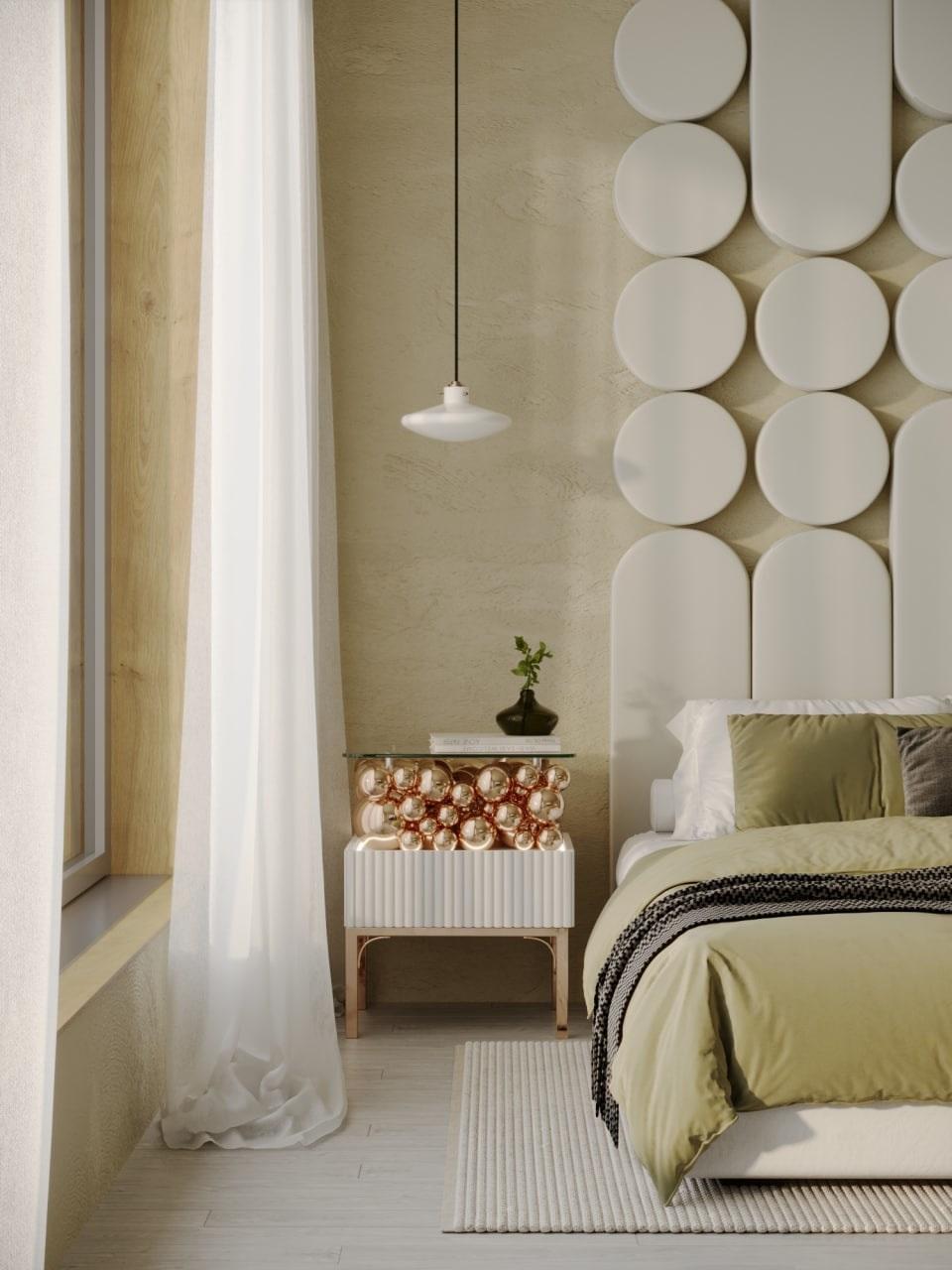 Post-Modern Brass And Metal Bubbles Decorative Bedside Table by PANOPTIKUM COLLECTIONS For Sale