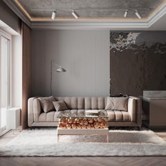 Brass And Metal Bubbles Decorative Coffee Table by PANOPTIKUM COLLECTIONS