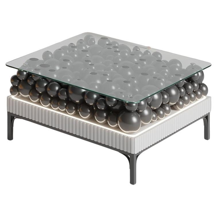 Table basse décorative en laiton et bulles de métal par PANOPTIKUM COLLECTIONS