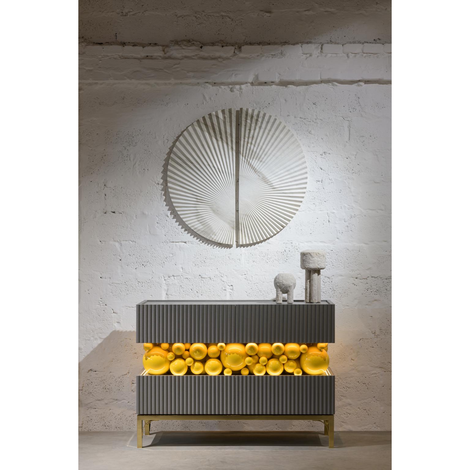 Buffet décoratif en laiton et bulles de métal par PANOPTIKUM COLLECTIONS en vente 2