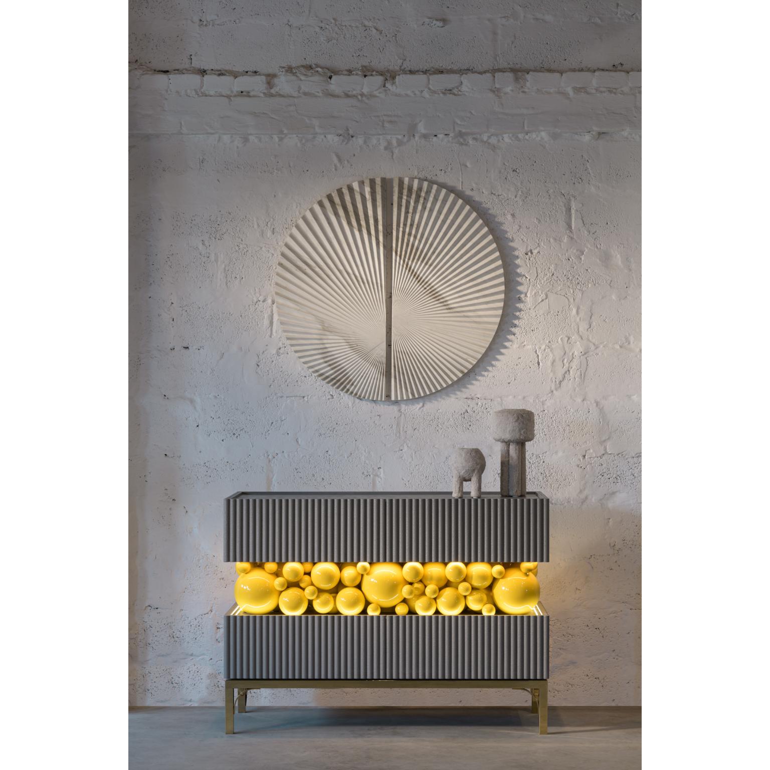 Buffet décoratif en laiton et bulles de métal par PANOPTIKUM COLLECTIONS en vente 3