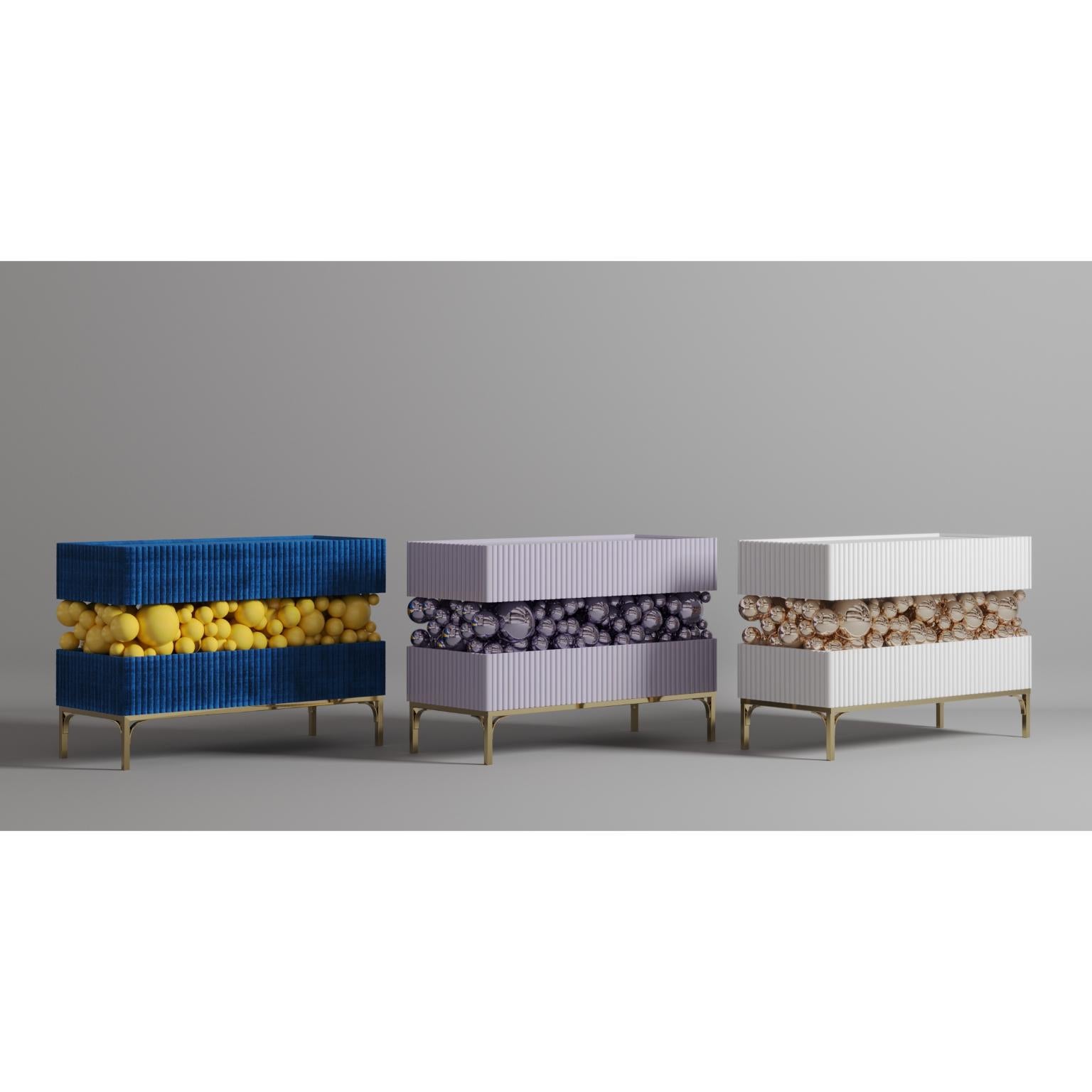 Postmoderne Buffet décoratif en laiton et bulles de métal par PANOPTIKUM COLLECTIONS en vente