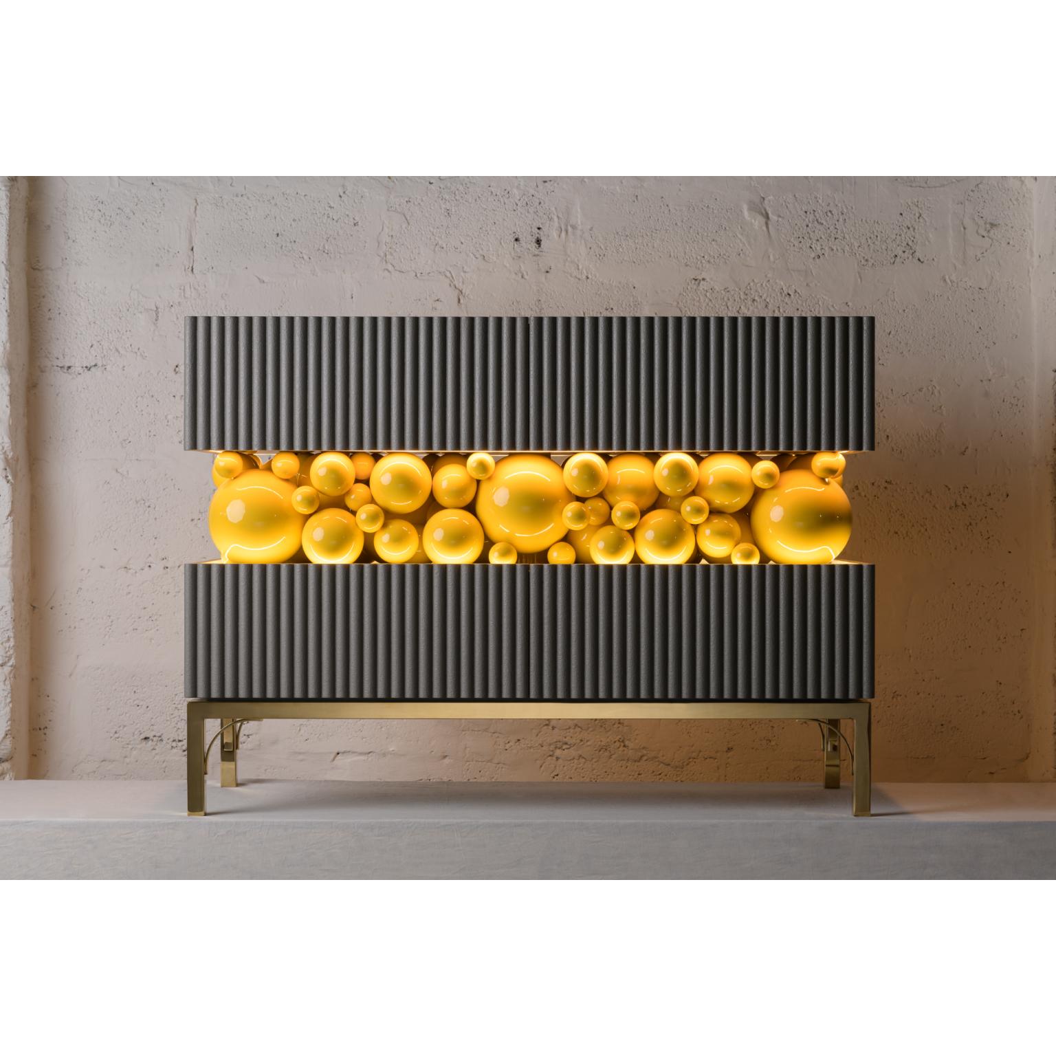Buffet décoratif en laiton et bulles de métal par PANOPTIKUM COLLECTIONS Neuf - En vente à Geneve, CH