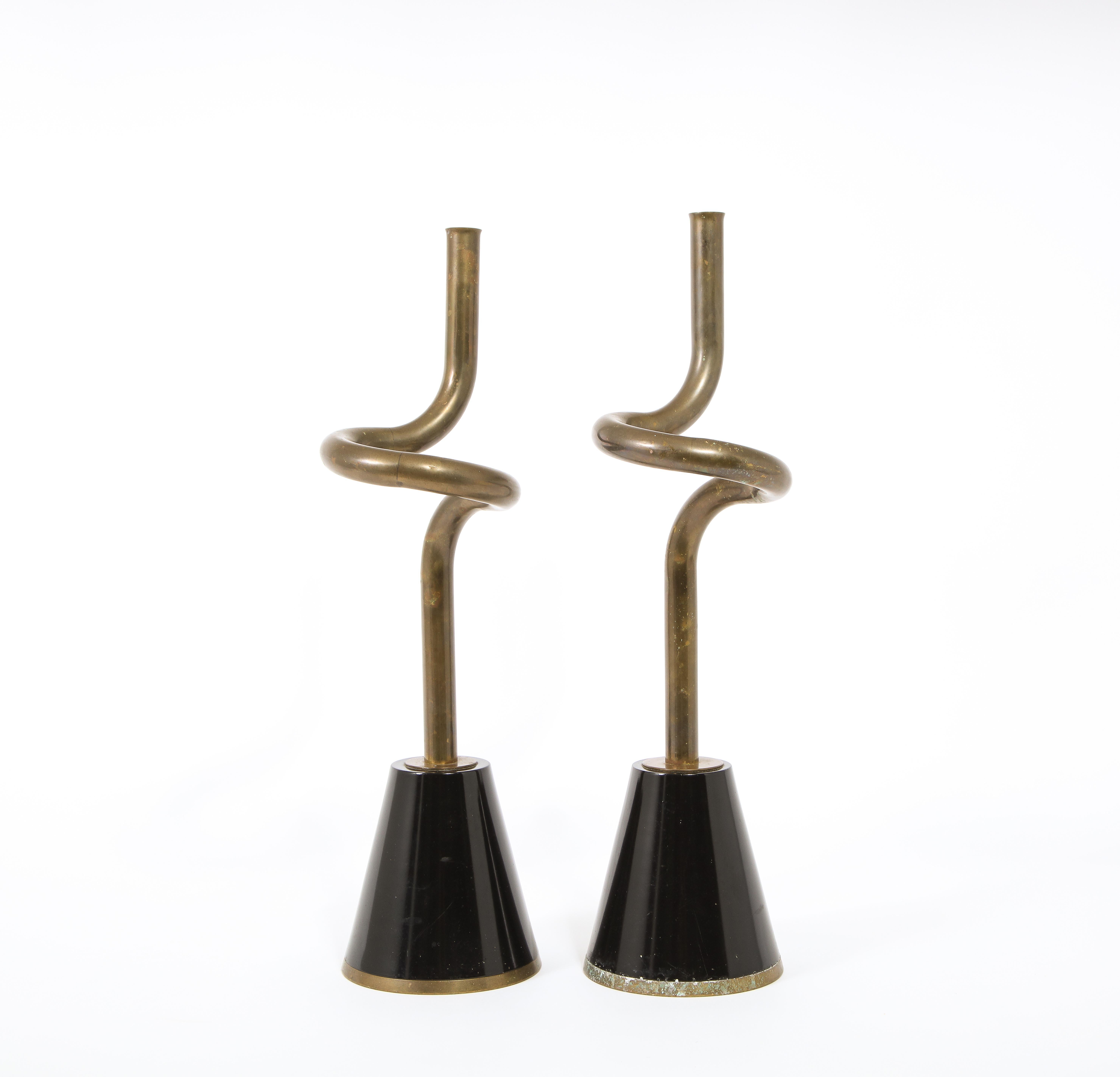 Brass and Metal Candle Holders, USA, 1960's 1
