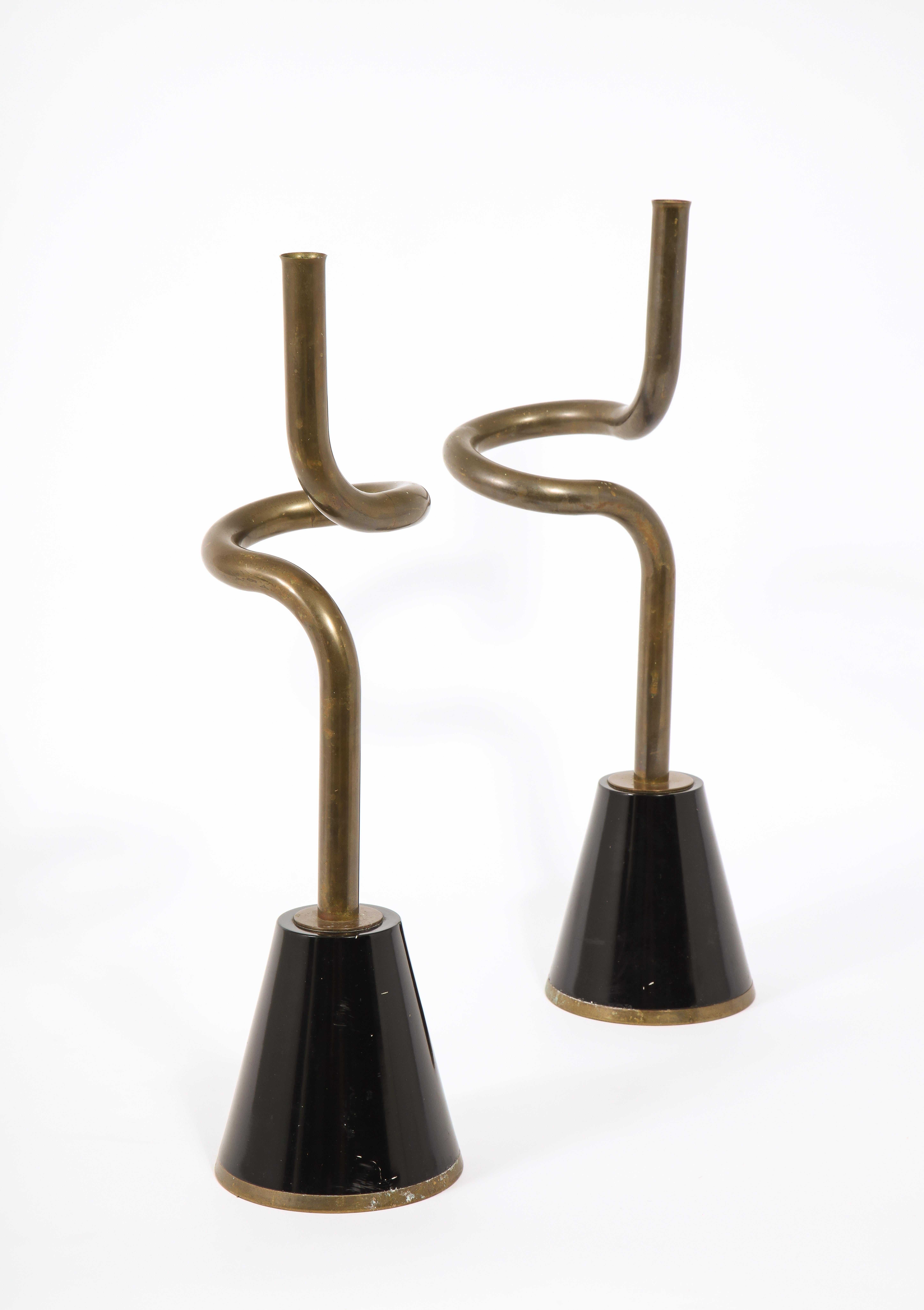 Brass and Metal Candle Holders, USA, 1960's 2