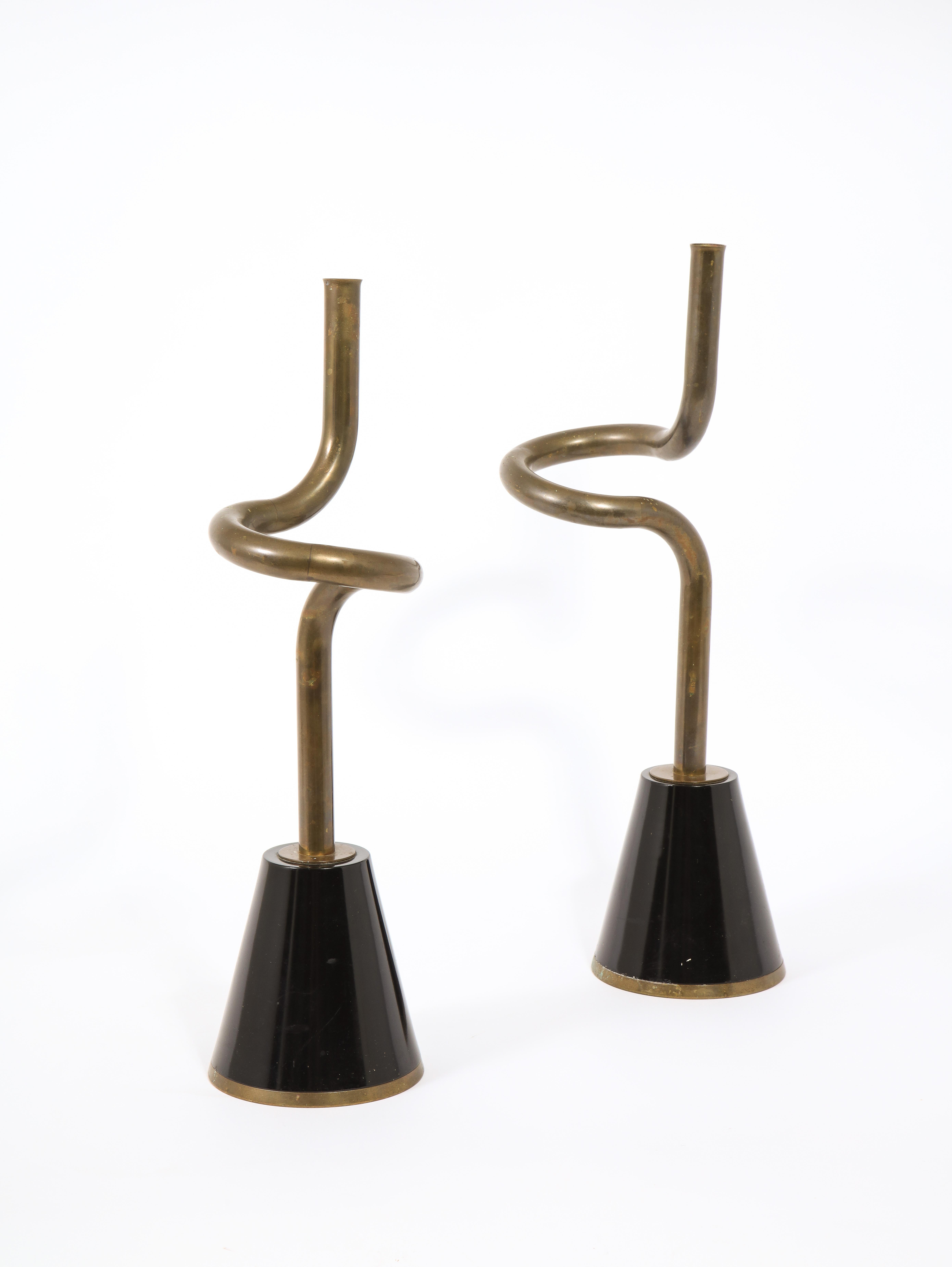Brass and Metal Candle Holders, USA, 1960's 3