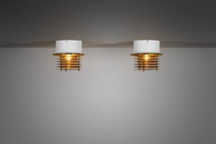 Lámparas de techo de latón y metal de Taiba-Falkenberg Belysnin, Suecia Años 60