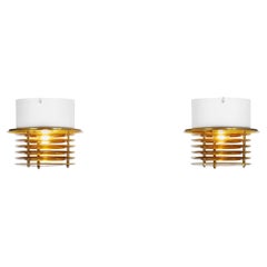 Retro Brass and Metal Ceiling Lamps by Taiba-Falkenberg Belysnin, Sweden 1960s