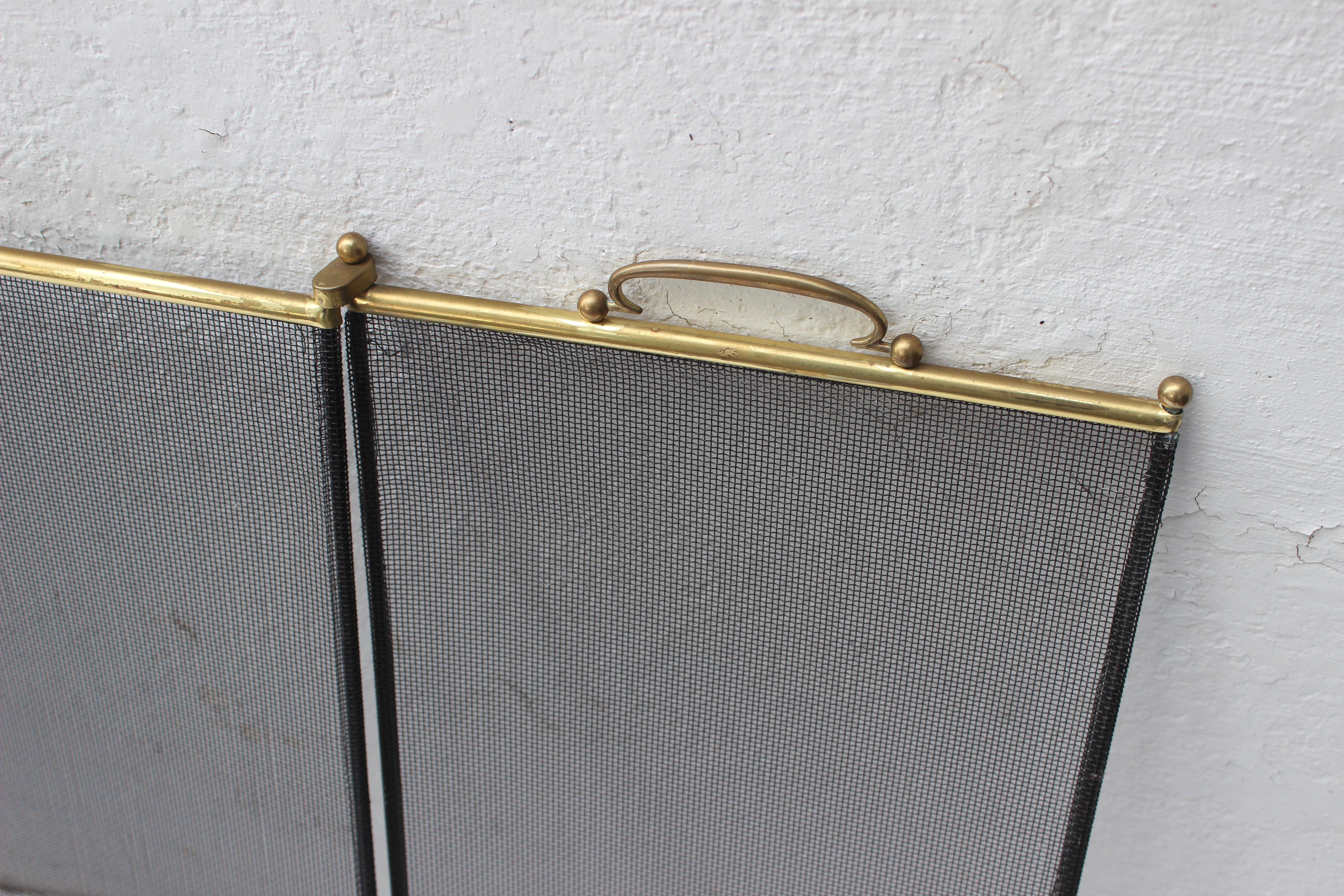 Brass and Metal Fireplace Screen 1