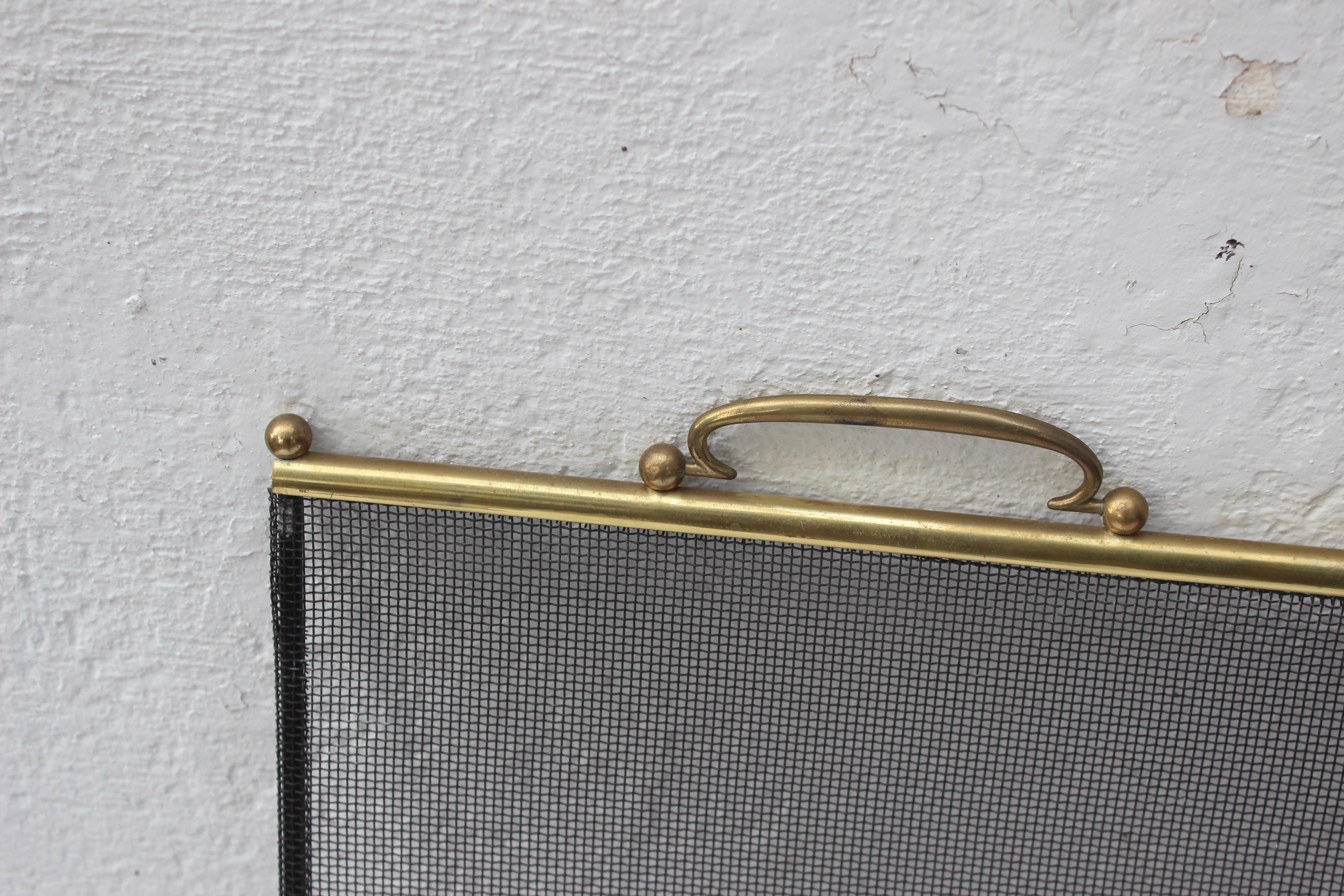 Brass and Metal Fireplace Screen 3