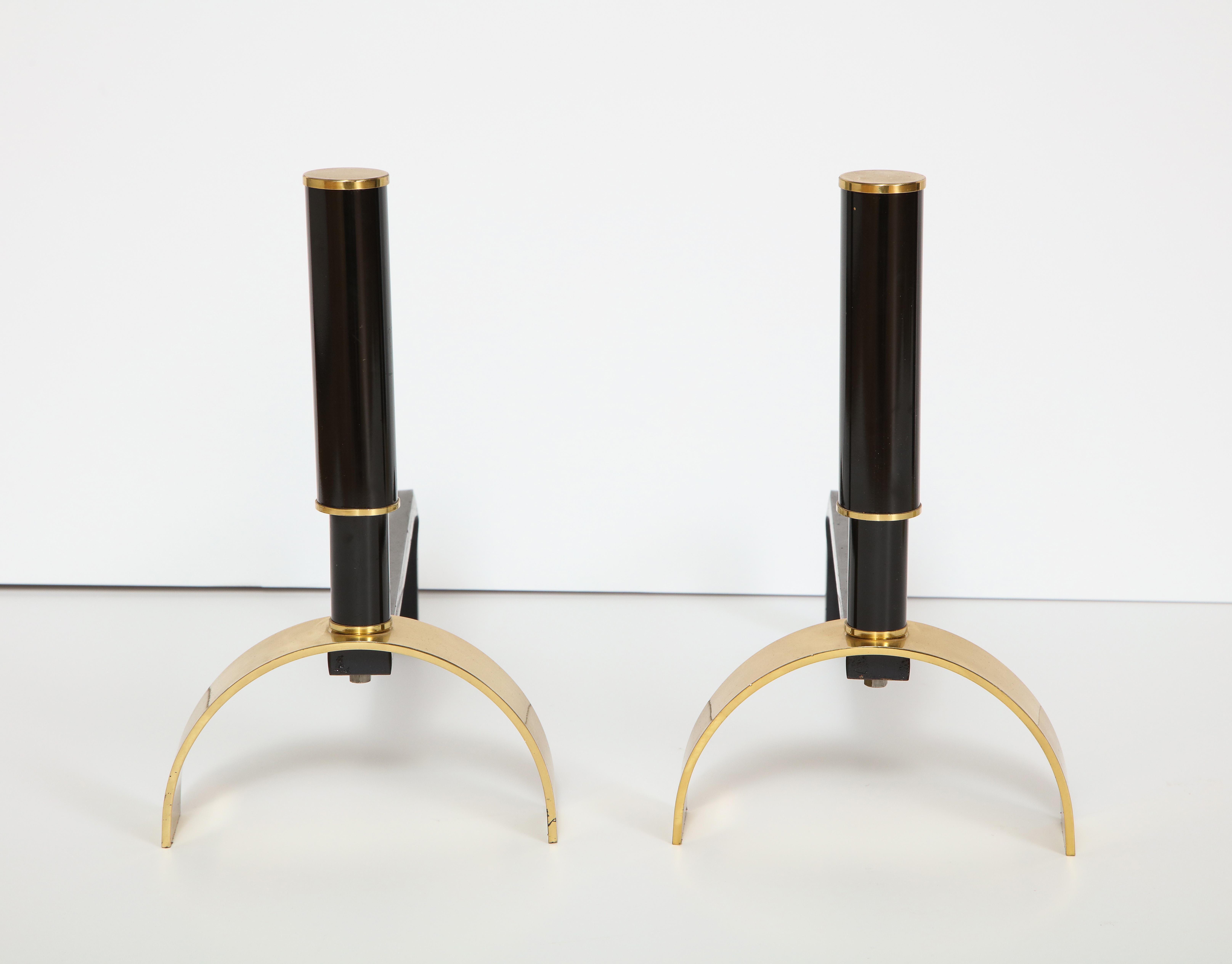 Brass and Metal Fireplace Set, Tools and Andirons by Giovanni Banci, Italy, 1970 9