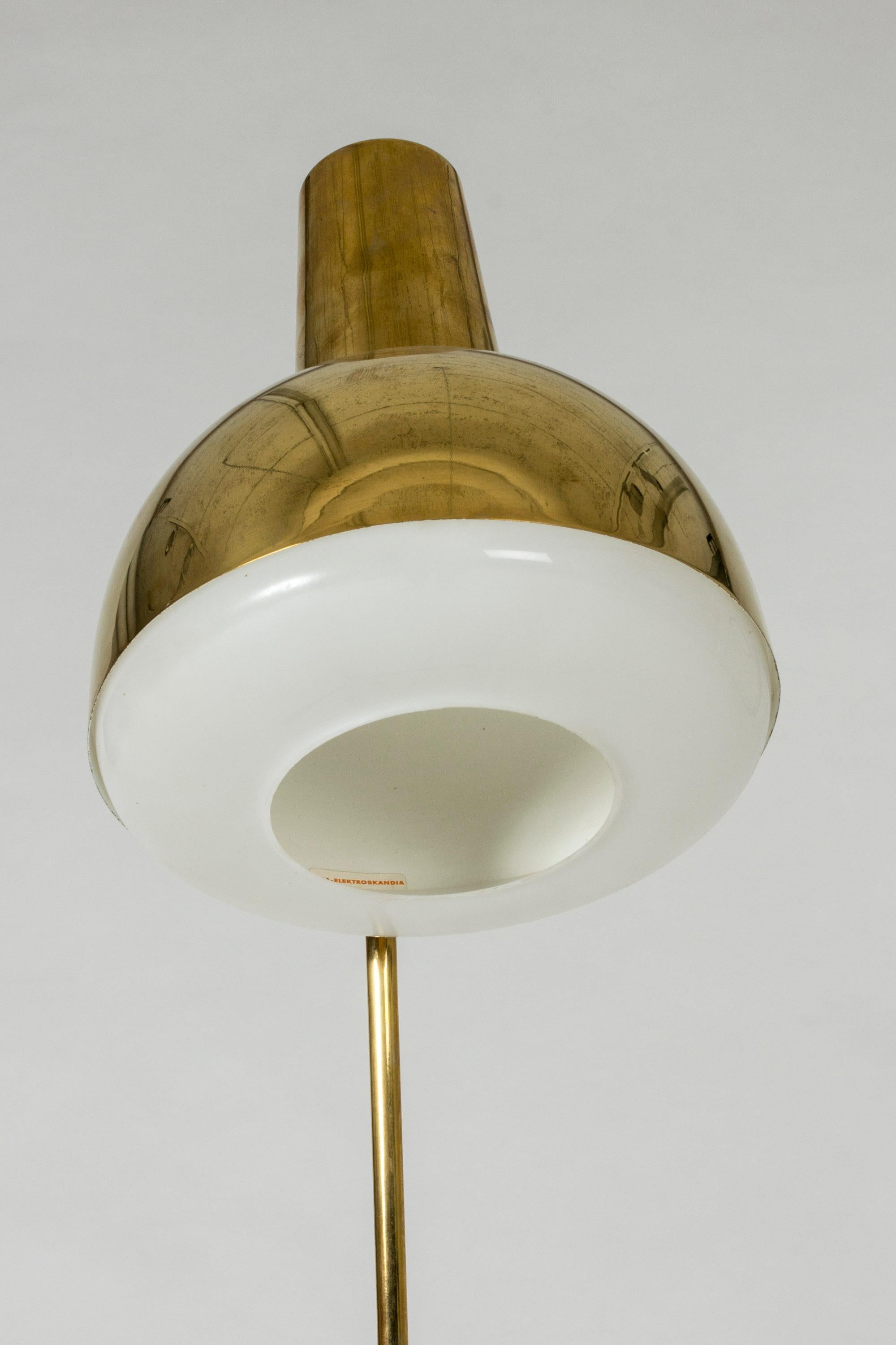 Mid-20th Century Brass and Metal Floor Lamp from ASEA