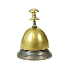 Brass and Metal Hotel Bell Reception Bell Mid-Century