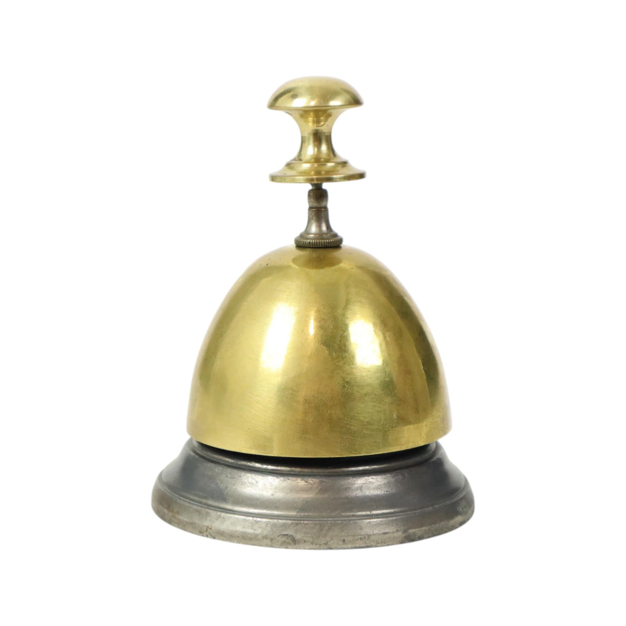 Brass and Metal Hotel Bell Reception Bell Mid-Century
