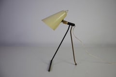 Brass and Metal Table Lamp attr. to Giuseppe Ostuni, 1960s, Italy