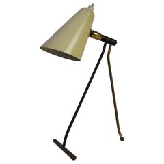 Brass and Metal Table Lamp attr. to Giuseppe Ostuni, 1960s, Italy