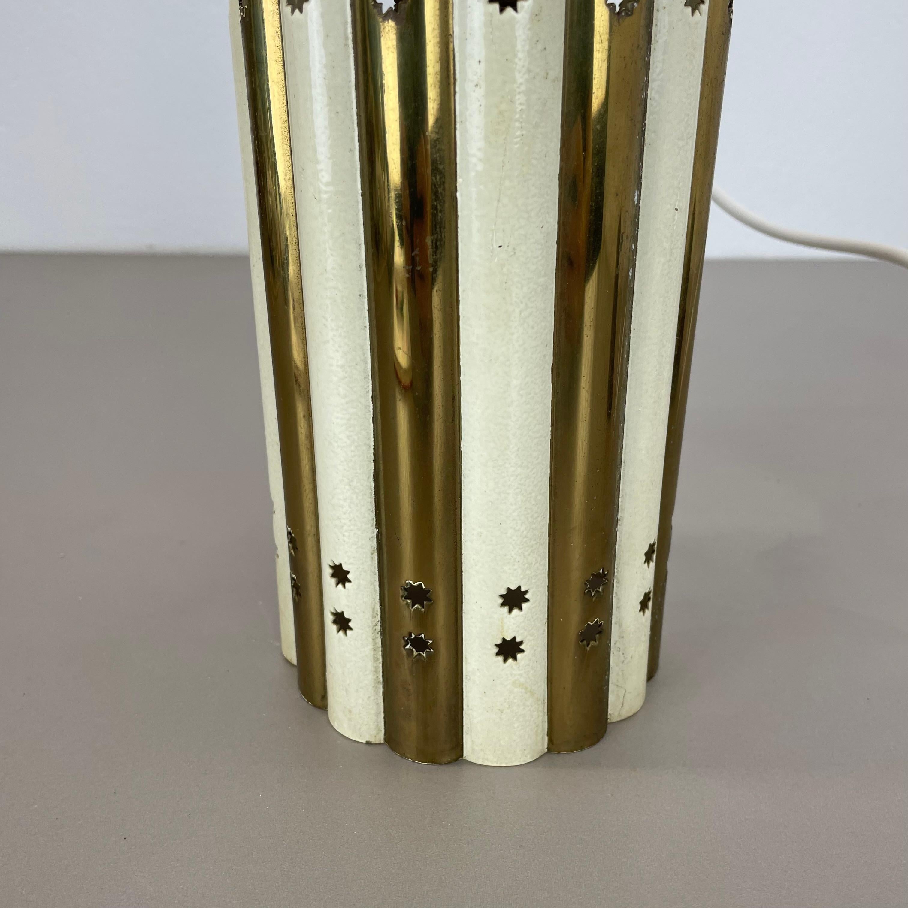 Brass and Metal Tube Hanging Light Vereinigte Werkstätten München, Germany, 1950 For Sale 8