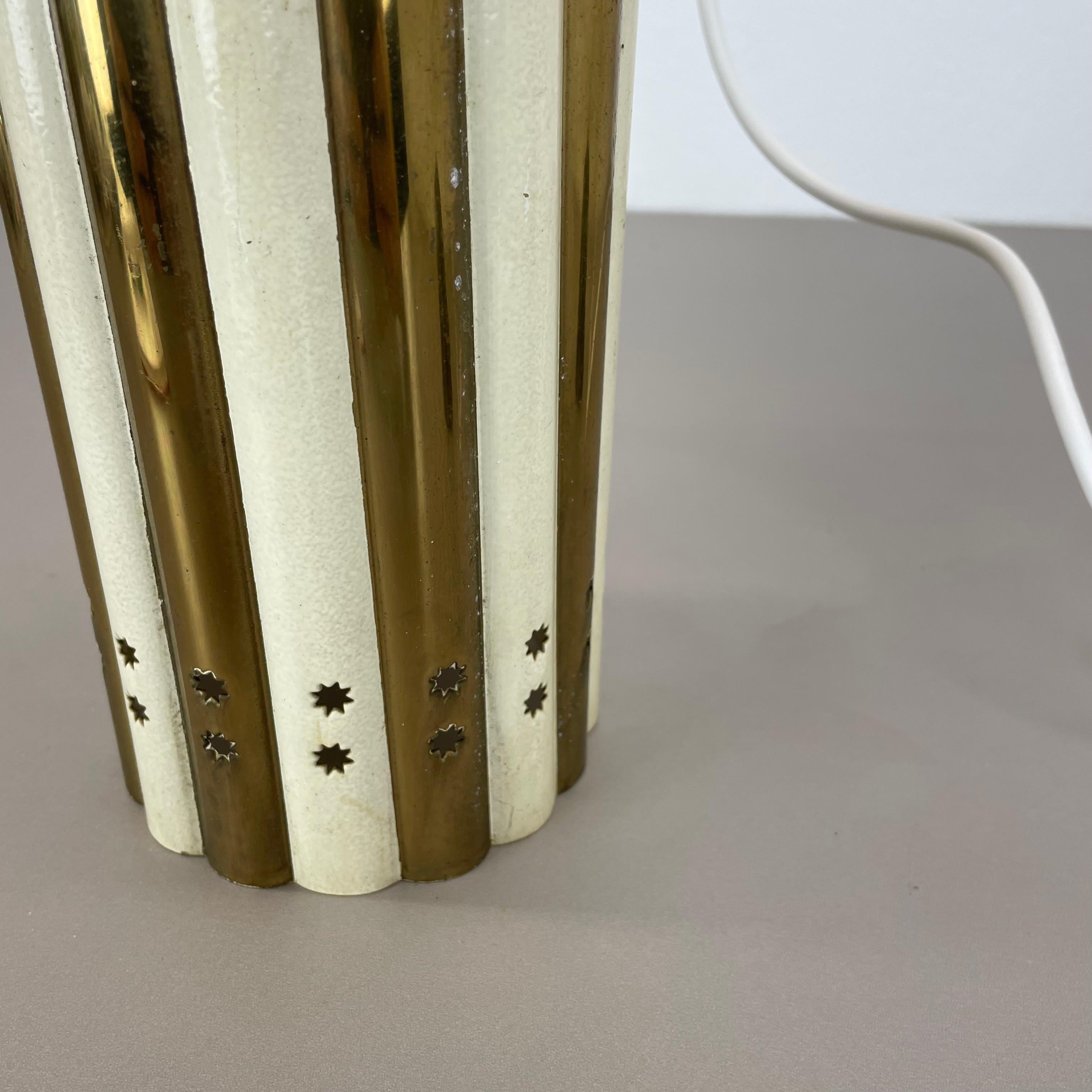 Brass and Metal Tube Hanging Light Vereinigte Werkstätten München, Germany, 1950 For Sale 10