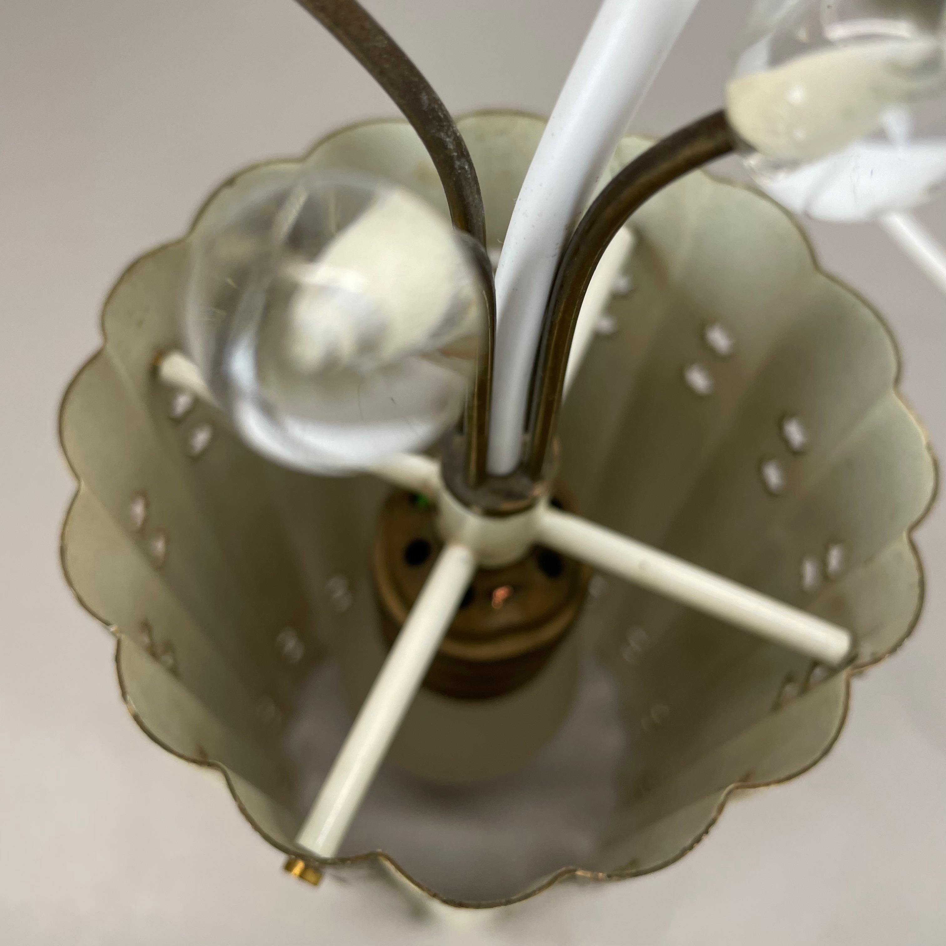 Brass and Metal Tube Hanging Light Vereinigte Werkstätten München, Germany, 1950 For Sale 12