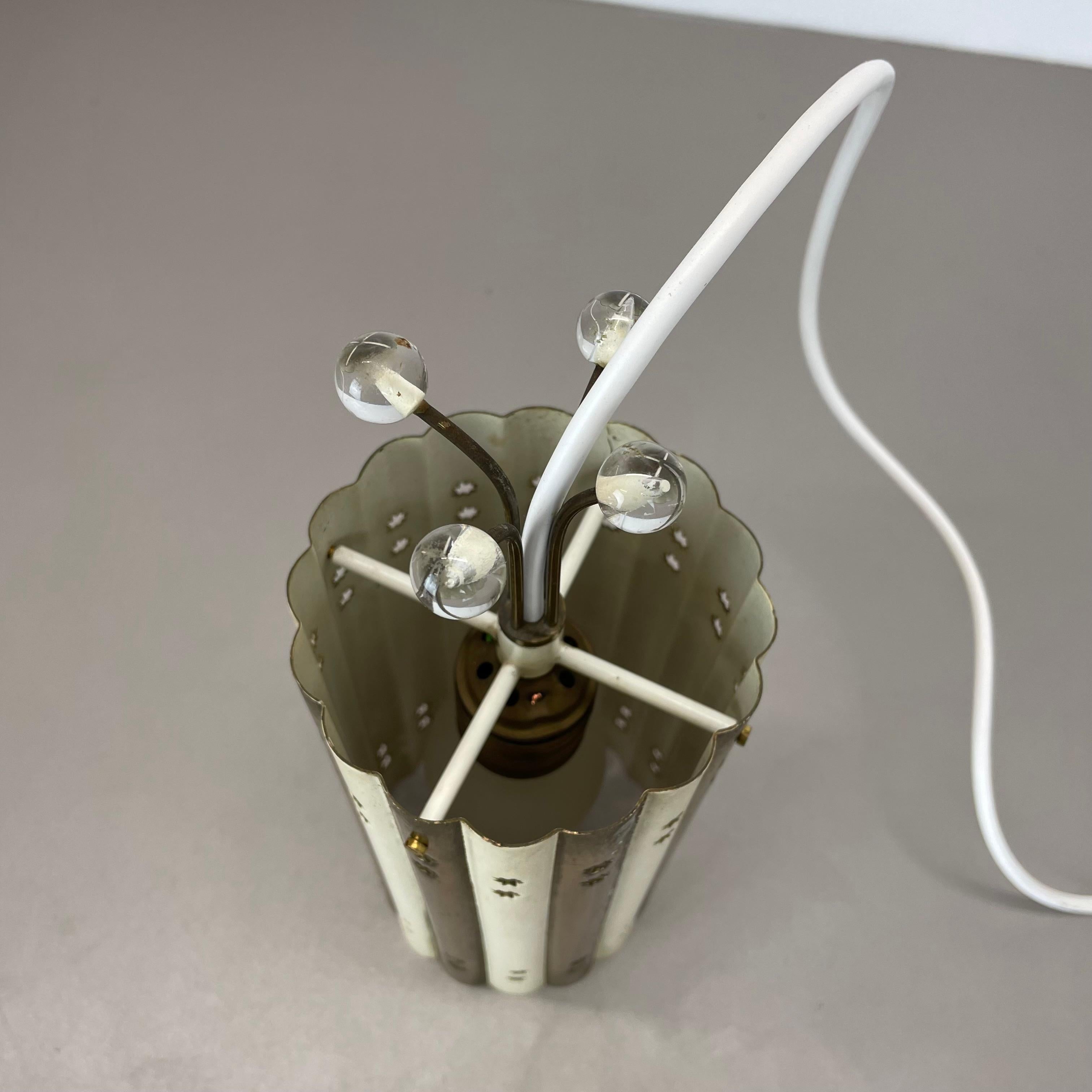 Brass and Metal Tube Hanging Light Vereinigte Werkstätten München, Germany, 1950 For Sale 13
