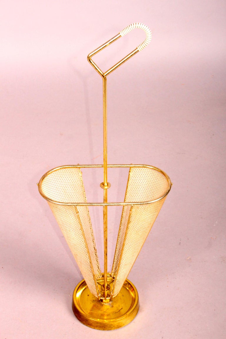 Brass and Metal Umbrella Holder For Sale at 1stDibs