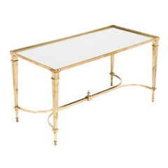 Brass and Mirror Art Deco Coffee Table