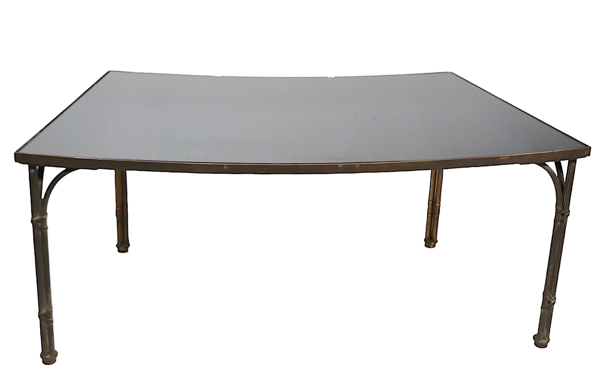 Brass and Mirror Coffee Table att. to Maison  Jansen For Sale 10