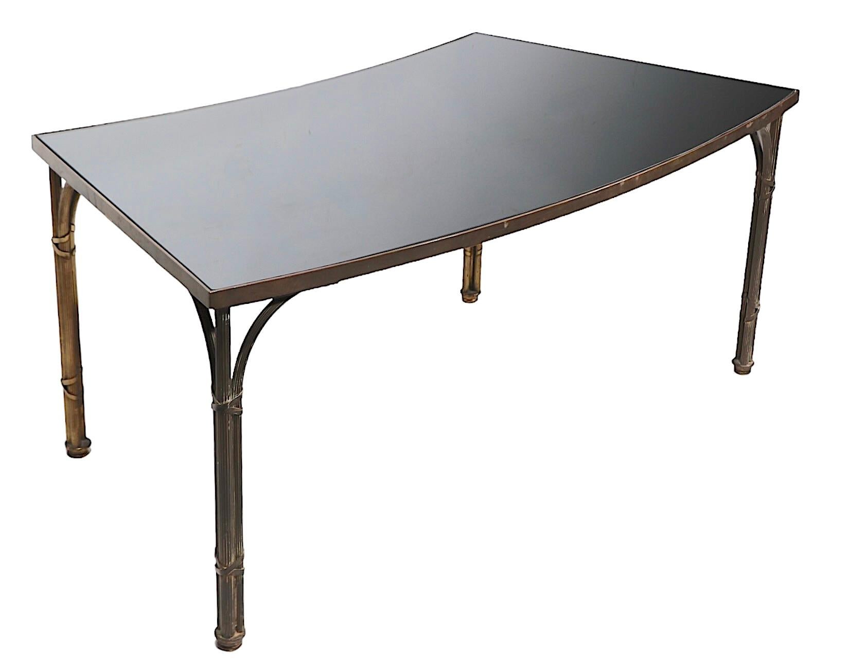 Brass and Mirror Coffee Table att. to Maison  Jansen For Sale 11