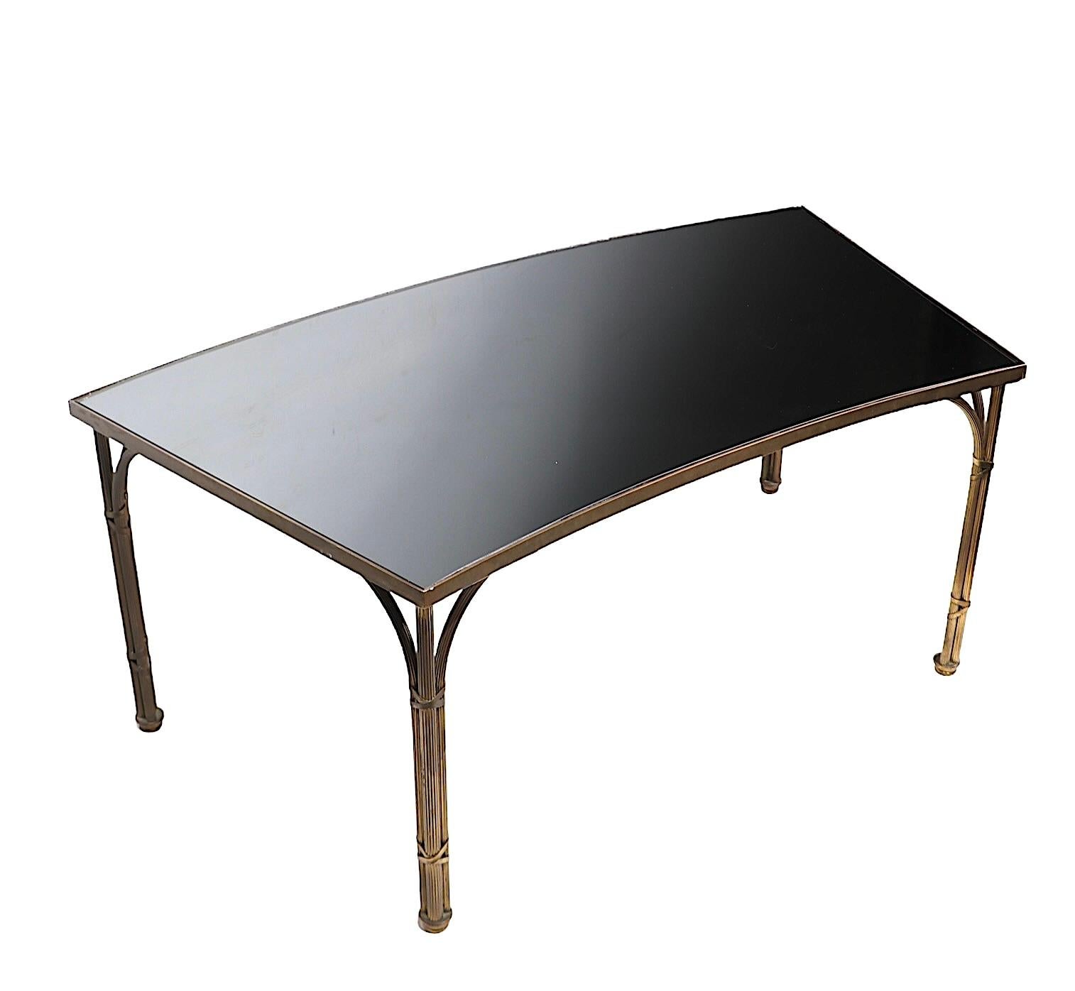 Brass and Mirror Coffee Table att. to Maison  Jansen For Sale 12
