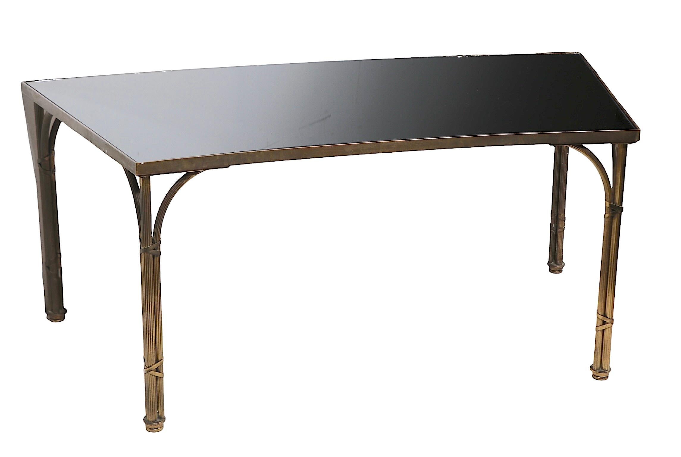 Brass and Mirror Coffee Table att. to Maison  Jansen For Sale 13