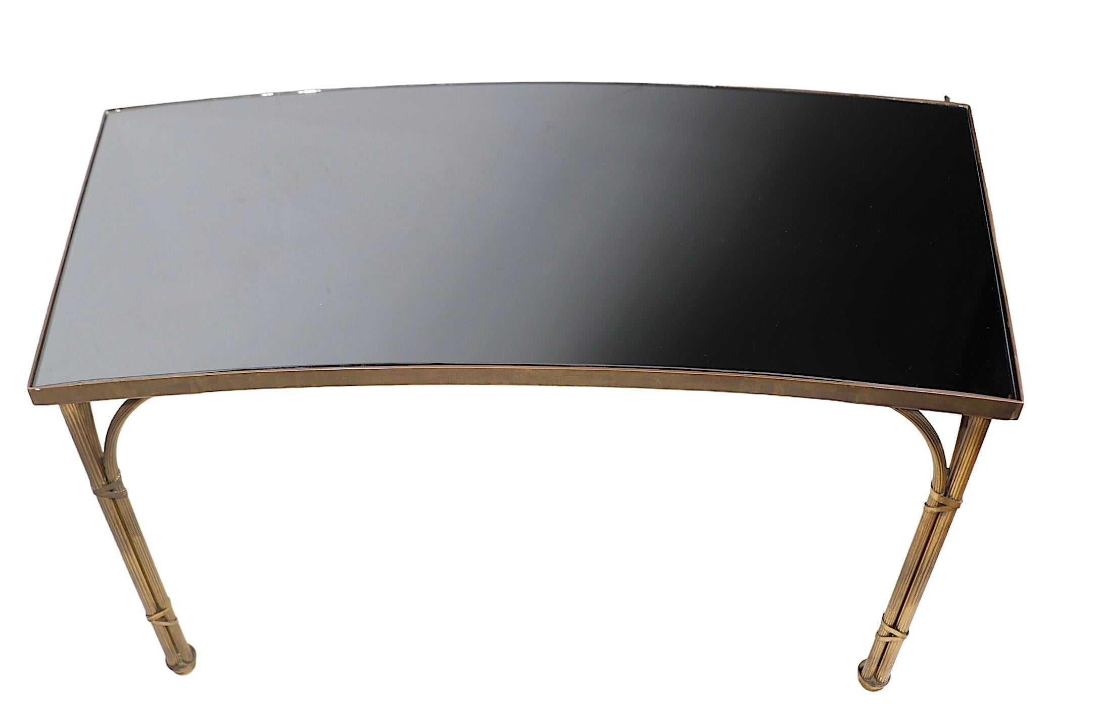 20th Century Brass and Mirror Coffee Table att. to Maison  Jansen For Sale