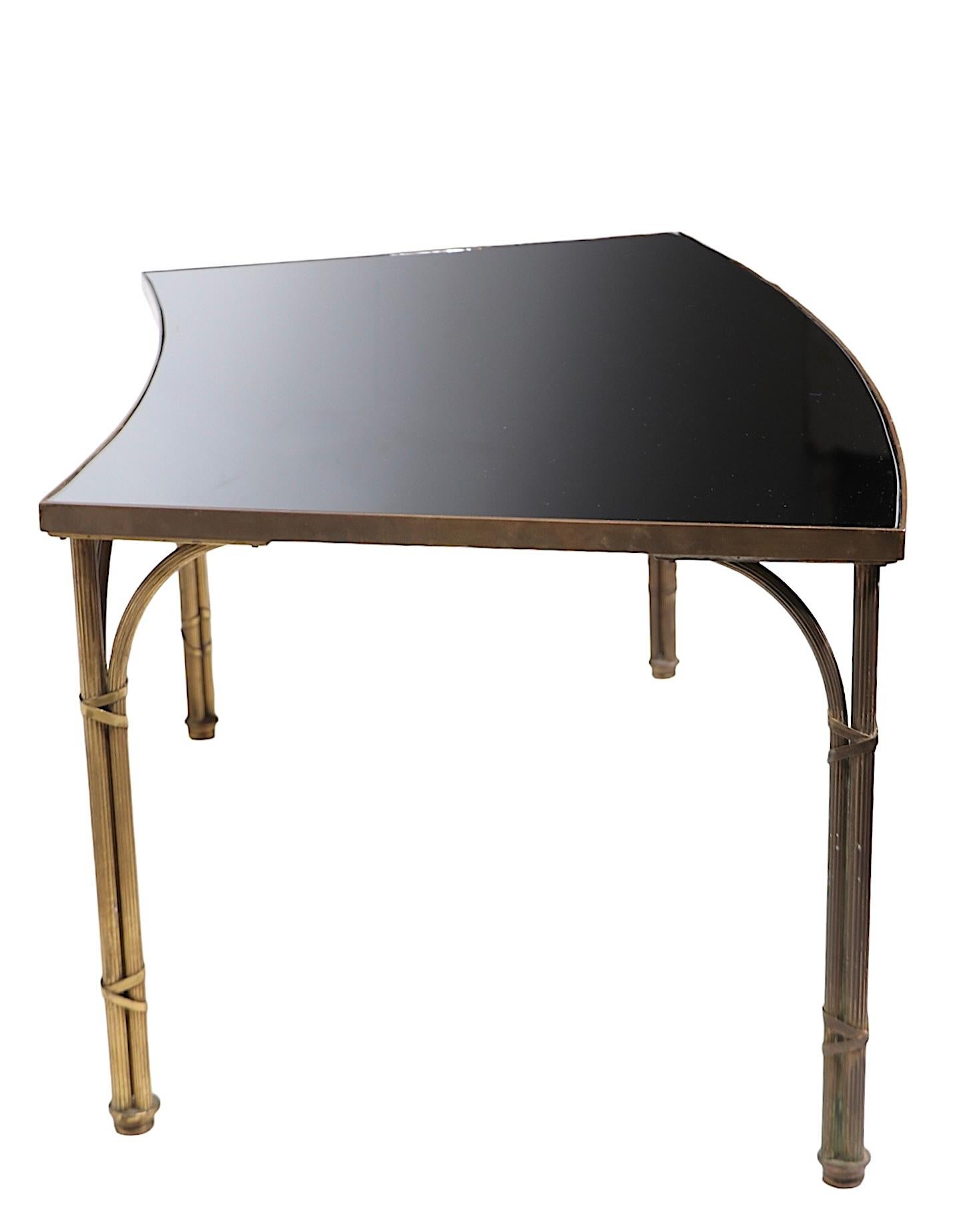 Brass and Mirror Coffee Table att. to Maison  Jansen For Sale 2