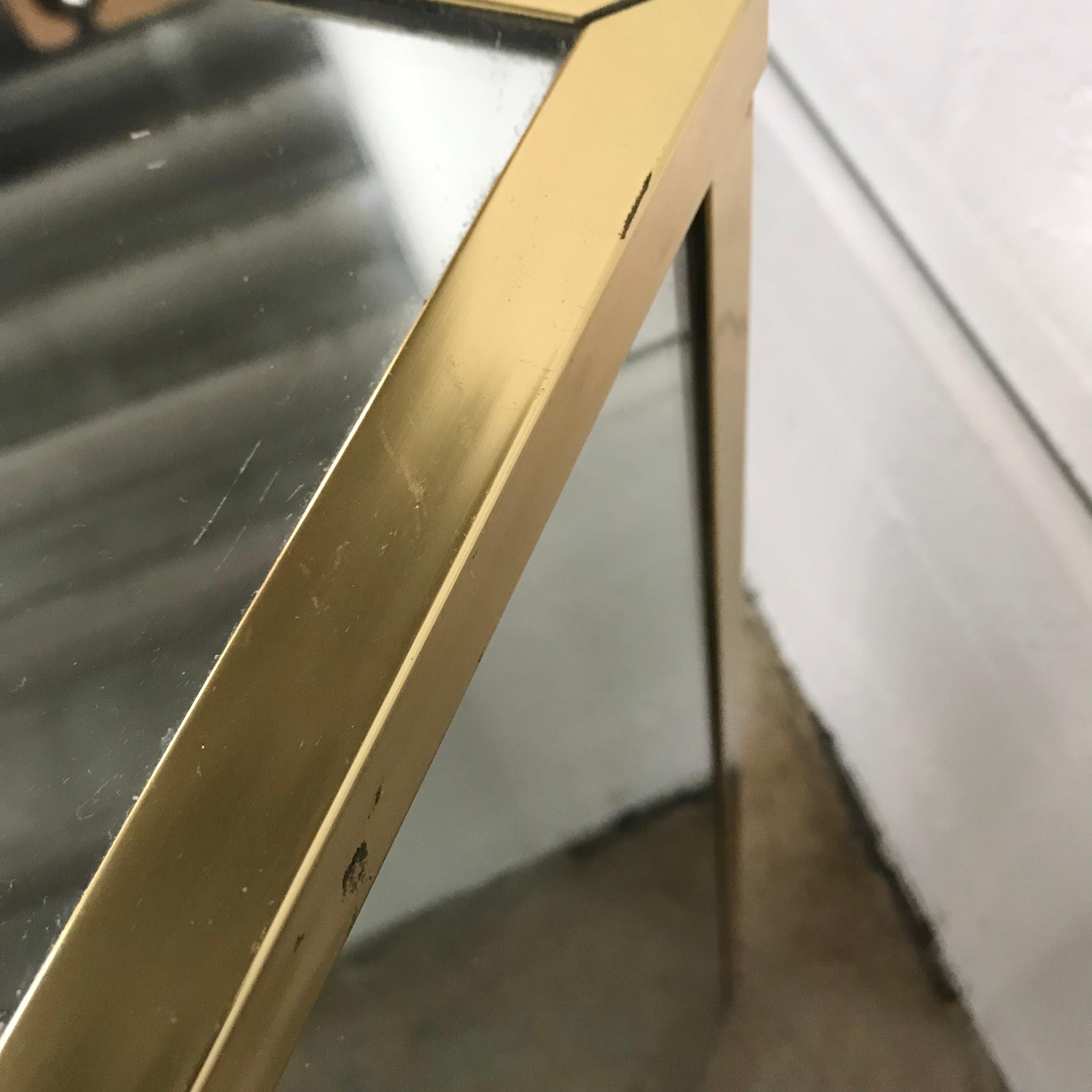 Brass and Mirror Pedestal  8