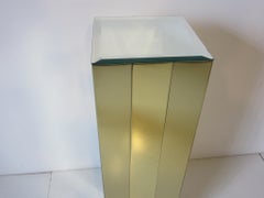 Brass and Mirror Pedestal in the Style of Jere / Evans