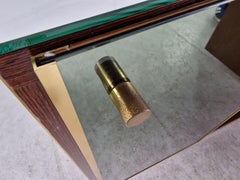 Brass and Mirrored Renato Zevi Sideboard, 1970s