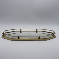 Brass and Mirrored Vanity Tray, circa 1960