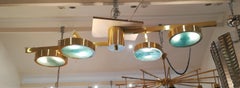 Brass and Murano Glass Ceiling Light