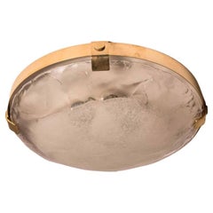 Plafoniera in ottone e vetro di Murano di J.T. Kalmar, Austria, anni '1960