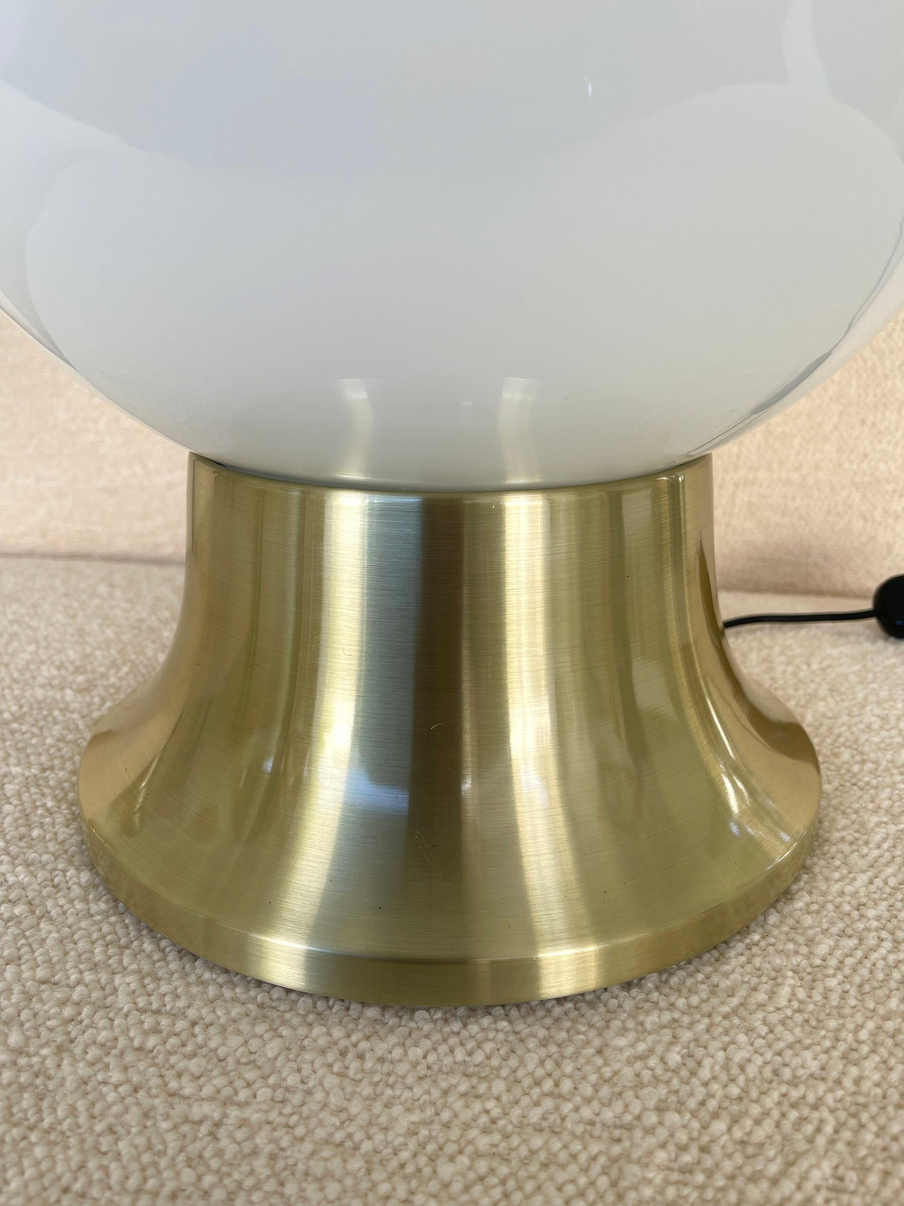 Mid-Century Modern Brass and Murano Glass Lamp by VeArt, Italy, 1970s