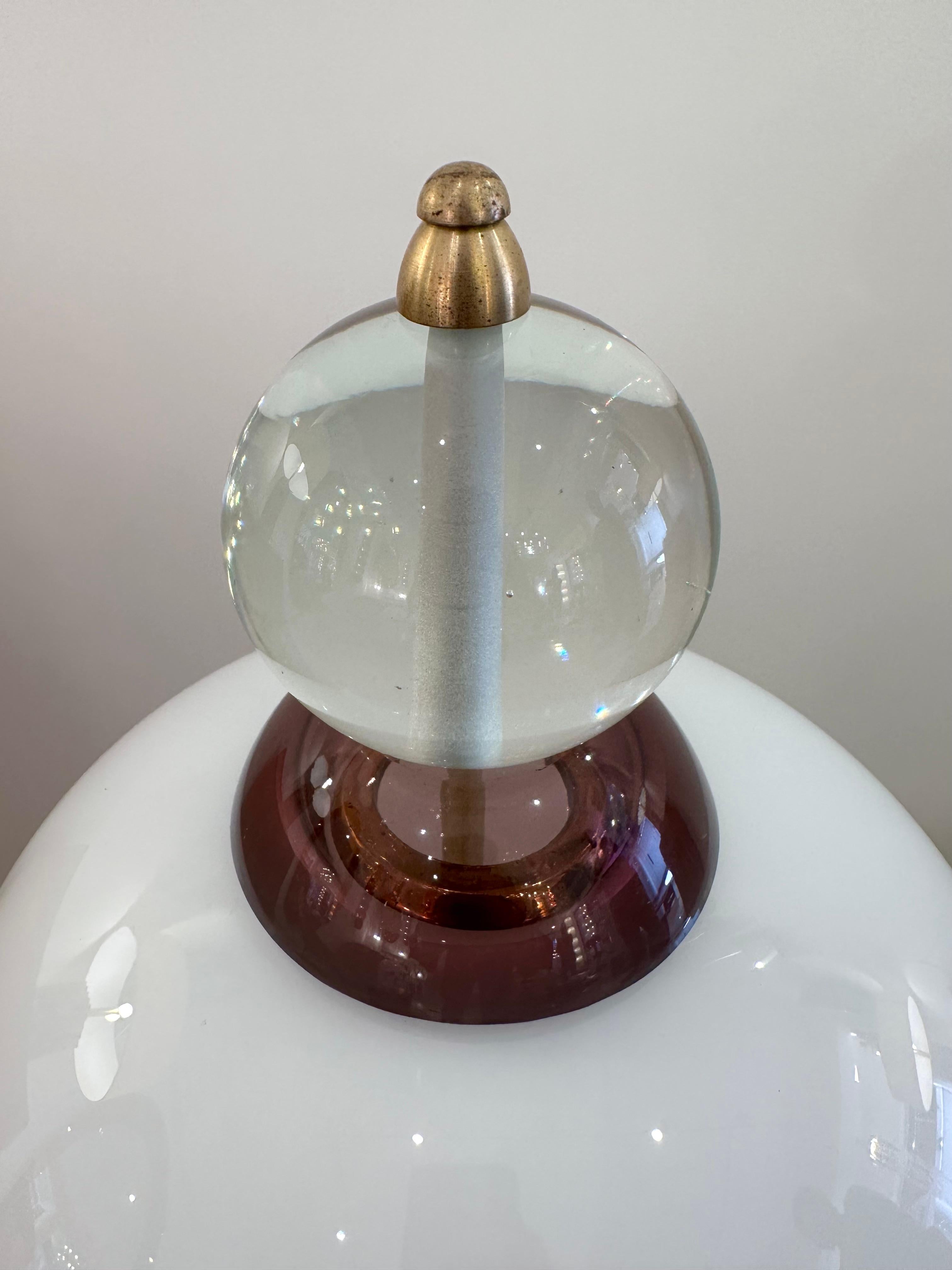 Brass and Murano Glass Lamp, Italy, 1990s For Sale 5