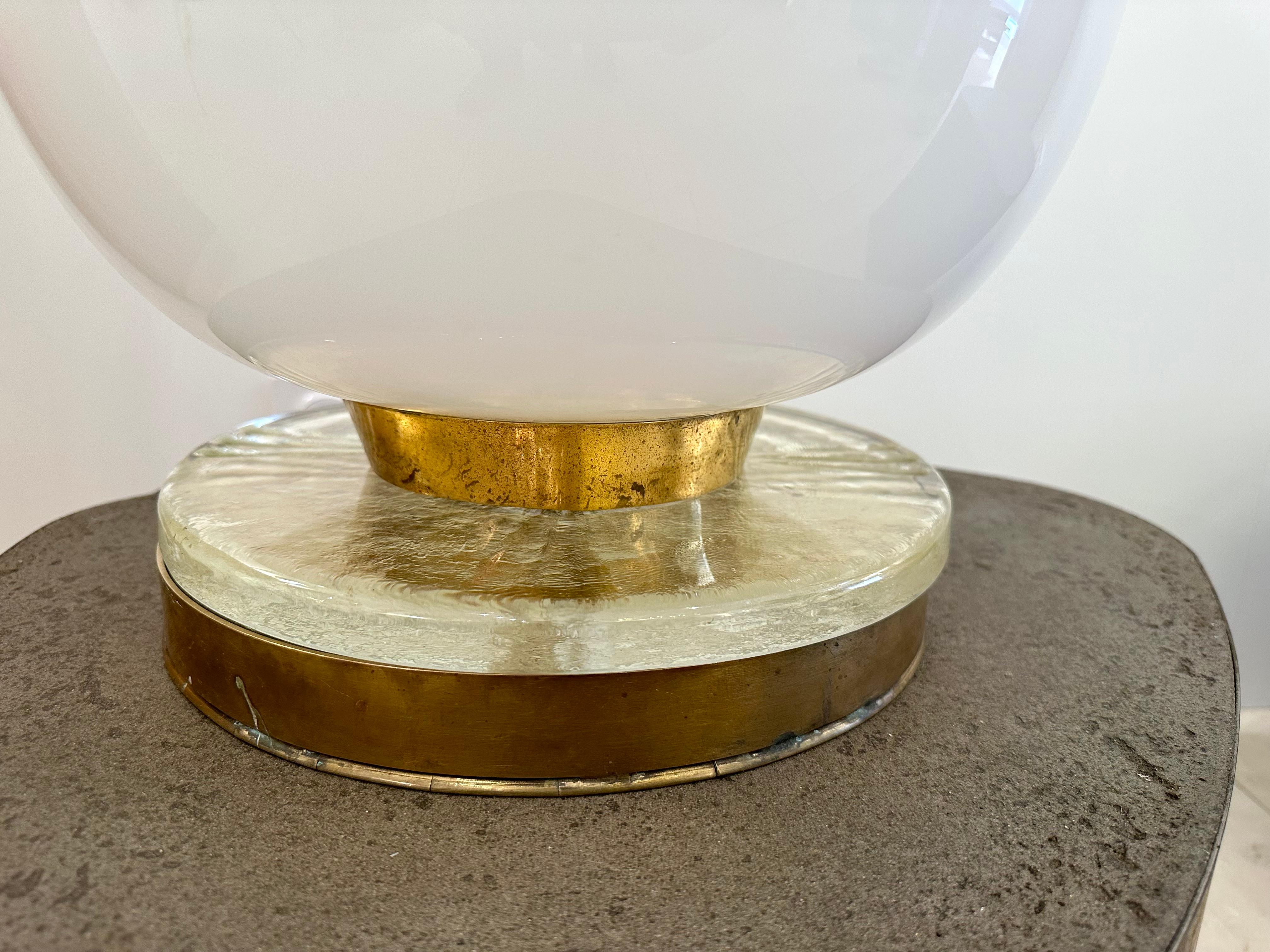 Brass and Murano Glass Lamp, Italy, 1990s For Sale 6