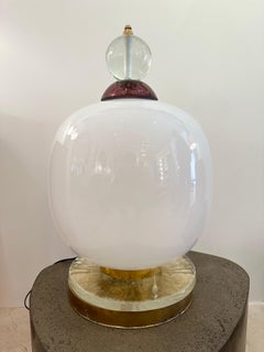 Brass and Murano Glass Lamp, Italy, 1990s