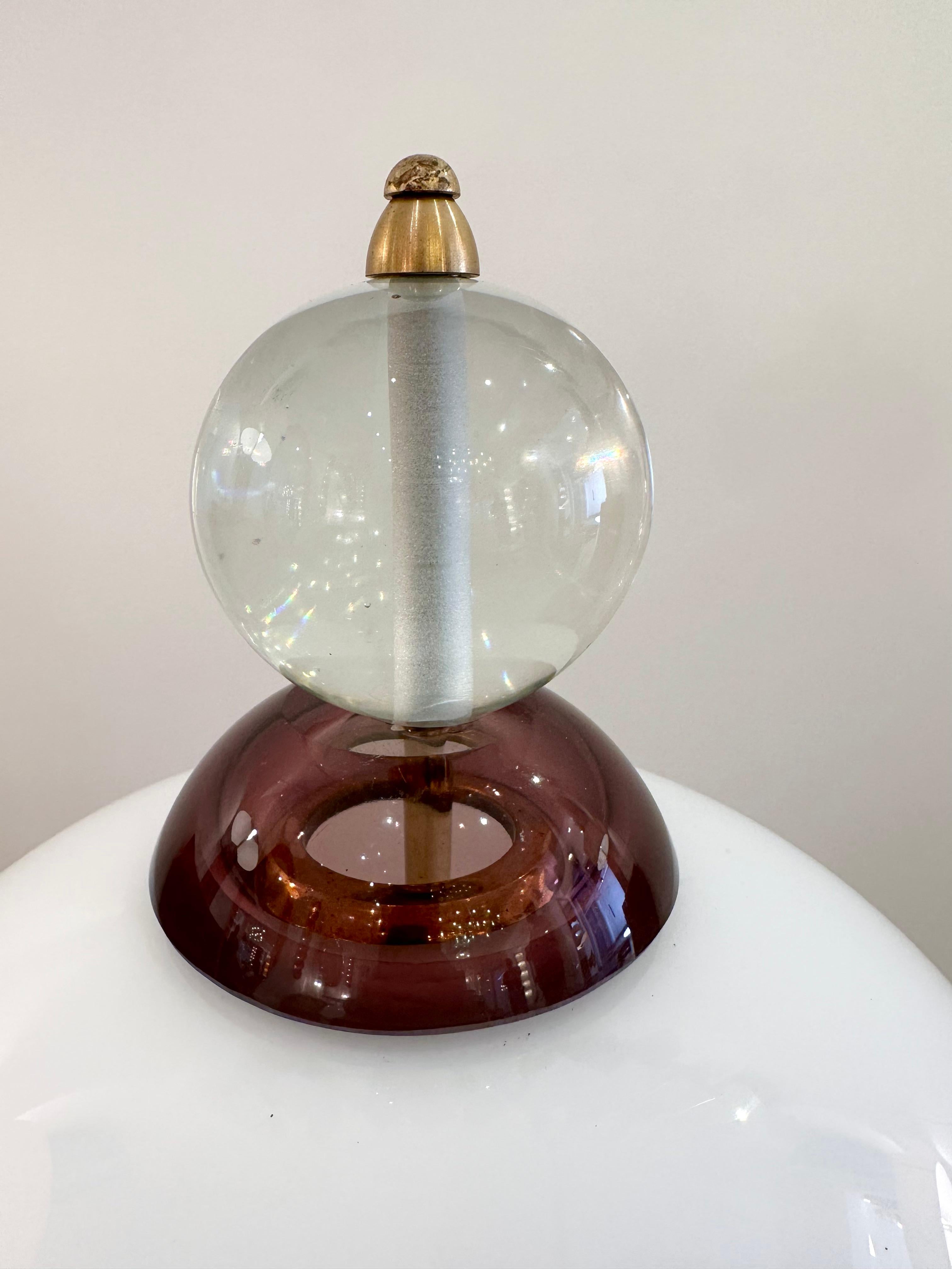 Brass and Murano Glass Lamp, Italy, 1990s In Good Condition For Sale In SAINT-OUEN, FR