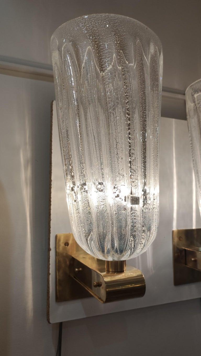 Lámpara de latón y cristal de Murano en venta 4