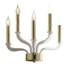 Brass and Murano Glass Sconce