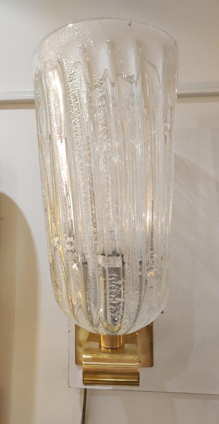 Lámpara de latón y cristal de Murano Italiano en venta