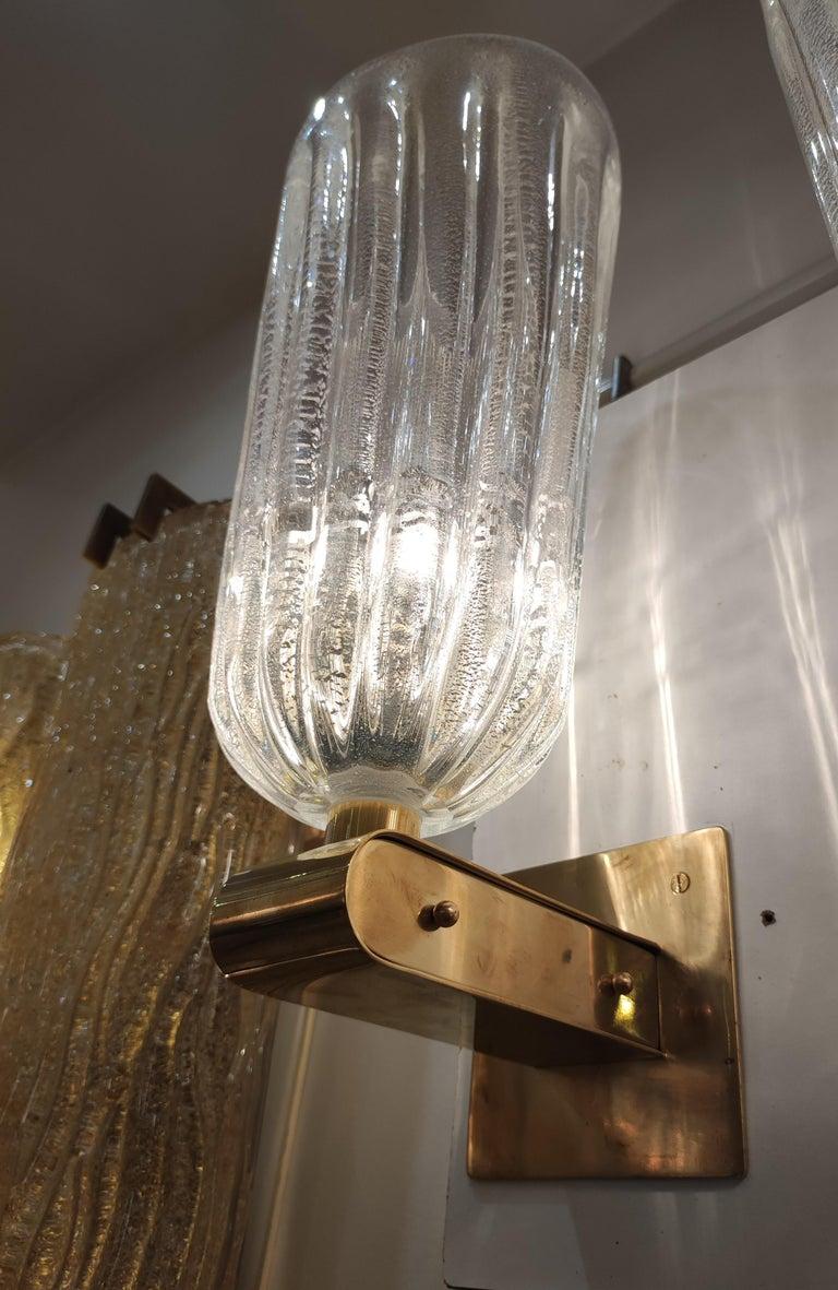 Lámpara de latón y cristal de Murano Latón en venta