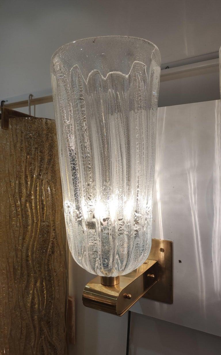 Lámpara de latón y cristal de Murano en venta 2