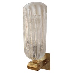 Vintage Brass and Murano Glass Sconce